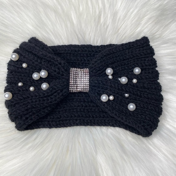 Accessories - Black Knitted Headband
